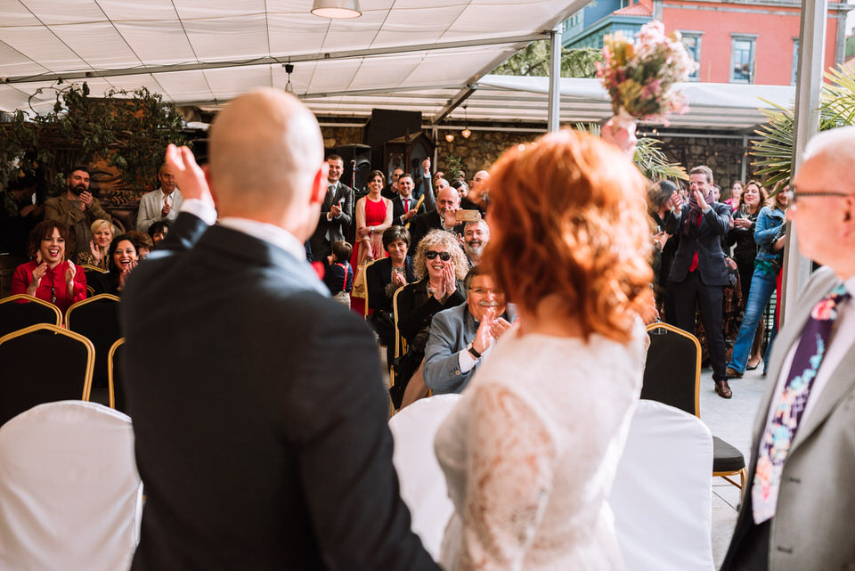 Fotos ceremonia civil de boda en Avilés Restaurante Santa Cecilia