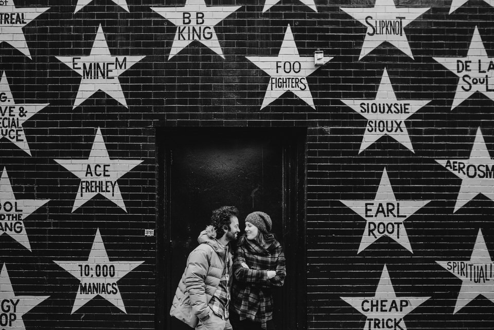 Engagement Session in First Avenue Minneapolis