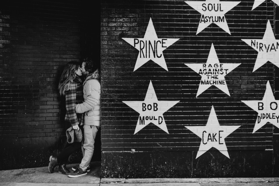 Engagement Session in First Avenue Minneapolis